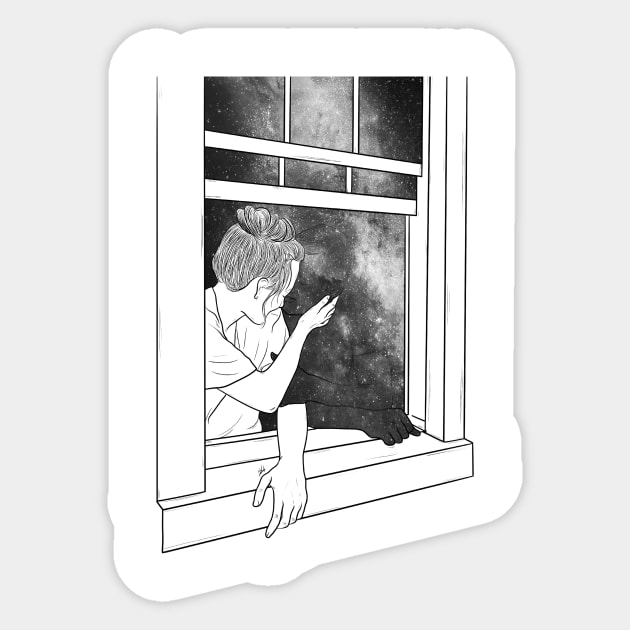 The window of memories. Sticker by Muhammedsalah